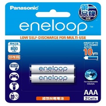 Panasonic eneloop 中階4號 800mAh充電電池 2入 DBK-4MCCE2BTW