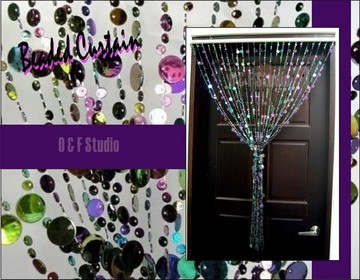 圓形幻彩亮片簾 五行珠 適用於門簾 窗簾 玄關 擋剎 隔間 居家 民宿 餐廳【居家達人-CC002】