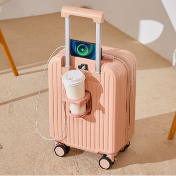 【家寵LOVEHOME】 LOVEHOME 拉桿新款耐摔輕音輪 登機箱 行李箱 20吋 - 粉色