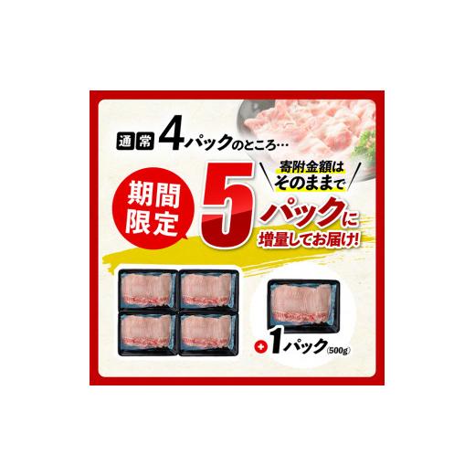 ふるさと納税 宮崎県 川南町 宮崎県産豚ロースしゃぶしゃぶ 2.5kg (500g×5) 【 豚肉 豚 肉 国産 うす切り スライ…