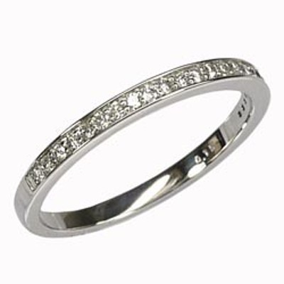 エタニティリング ダイヤリング 0.15ct 結婚指輪 縁有り K18ホワイト