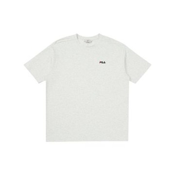 FILA 男短袖圓領T恤-米麻灰 1TEA-5425-MY