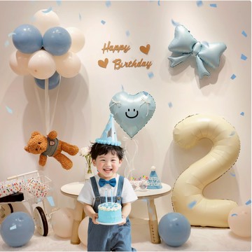 ❤隔日到貨❤ 生日 生日佈置 慶生 慶生佈置 生日套組 氣球 氣球數字 數字氣球 派對佈置 派對 蝴蝶結 恐龍 小熊
