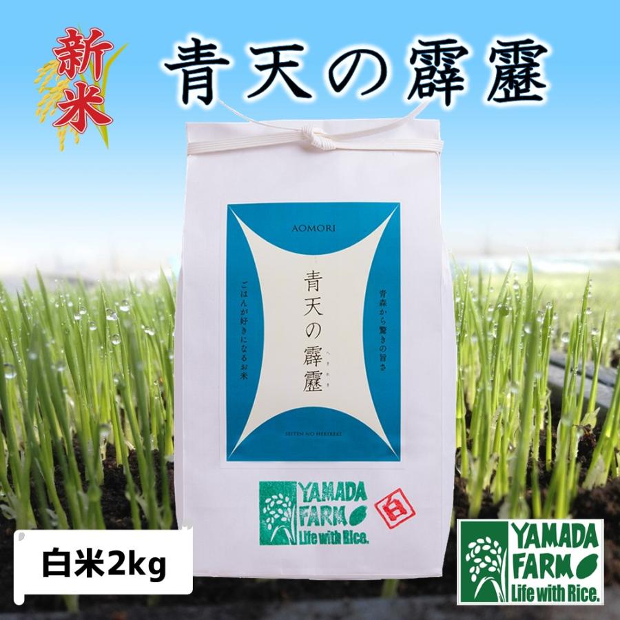 さつき米青天の霹靂 白米 2kg 山田ふぁーむ 青森県 お米 減化学肥料 減農薬