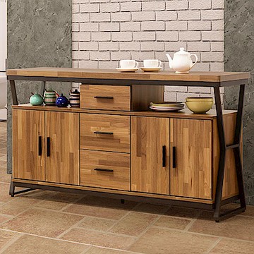 Homelike 喜家居工業風5尺餐櫃(1723)-150x40x82cm