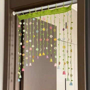懶貓手作🎁 森系田園小清新多巴胺針織門簾鉤織門簾材料包DIY送閨蜜禮物  手作材料包 DIY材料包 手作禮物