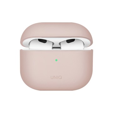 UNIQ Lino AirPods 第3代 素色簡約液態矽膠藍牙耳機保護套 粉色
