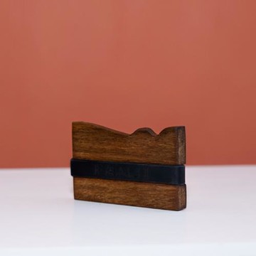 梵集創意 木質超薄簡約男女錢夾旅行便攜隨身鈔票夾迷你個性卡包