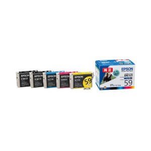 (まとめ) エプソン EPSON インクカートリッジ 4色 5本パック IC5CL59 1箱 〔×10セット〕〔代引不可〕