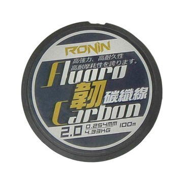 RONiN 獵漁人 韌 純碳纖線 小盤包裝 子線 前導線 卡夢線 路亞線 隱形線 釣線  100m  透明色  1捲