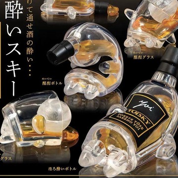 ⭐限時下殺🔥新款 Qualia喝醉的酒瓶創意擬人酒杯瓶子小擺件收藏扭蛋
