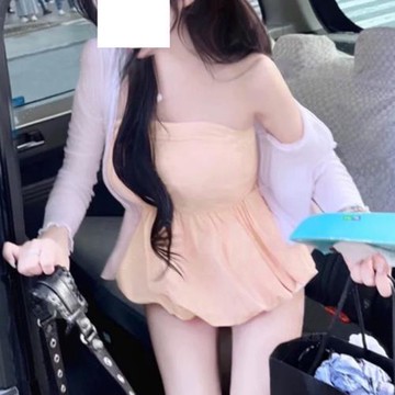 韓國東大門新款甜美淑女風性感露肩褶皺花苞荷葉邊抹胸背心女上衣