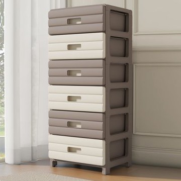 【AOTTO】35面寬麵包附輪六層抽屜收納櫃(收納櫃 抽屜櫃 置物櫃)