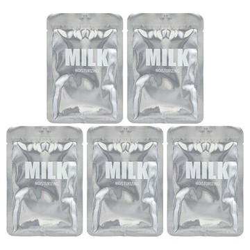 Lapcos, 牛奶保溼美容面膜套裝，5 片面膜，每片 1.01 盎司（30 毫升）