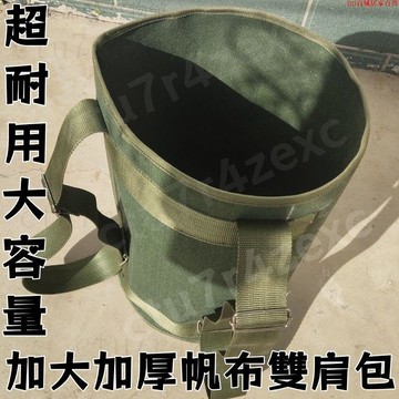 客製化帆布包 大背包 加厚帆布雙肩包 家用背包 水桶背包 18.9升背簍 後背包 超大容量背包 雙肩包 收納袋 帆布袋
