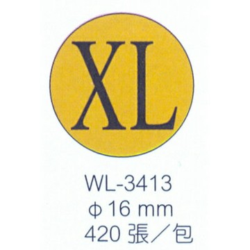 【文具通】華麗牌WL-3413 XL SIZE標籤16mm 420pcs M7010168【APP滿額下單4%點數(單一帳號最高1000點)】7/31止