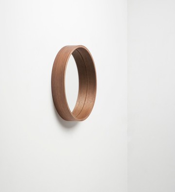 The Mirror 木質圓鏡S │ 胡桃木