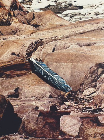 木刻手繪墜飾 - 羽毛