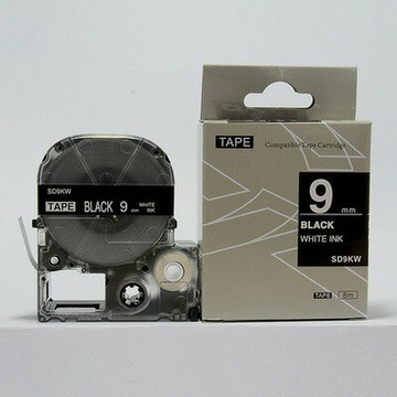 錦宮標簽打印機貼紙SD12K黑底白字12mm國產標簽帶SR550C LW-600P