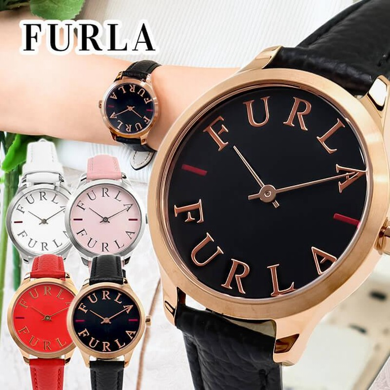 FURLA フルラ 腕時計 レディース ライク ロゴ 革ベルト レザー