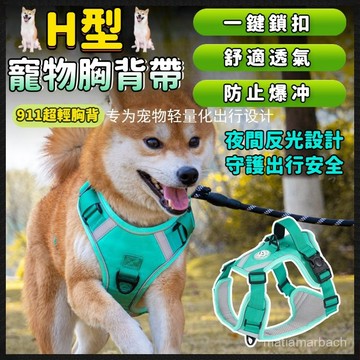 【H型雙扣防掙脫】狗狗胸背帶 工型防爆衝胸背帶 小中大型犬狗狗胸背帶 寵物背帶 貓胸背帶 寵物胸背帶 狗胸背