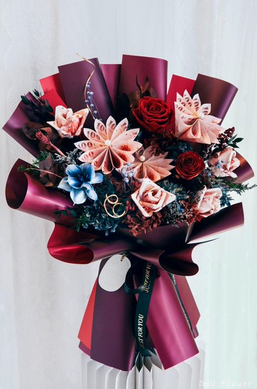 紅色花束/鈔票花束/有錢花/紙鈔花束/錢花束/生日禮物/情人節花束