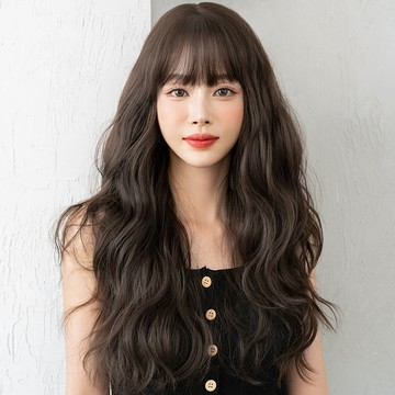 [24H台灣出] 整頂假髮 假髮 空氣劉海 假髮女 wig 假发 假髮女整頂 長捲假髮 大波浪假髮 女生假髮 假頭髮