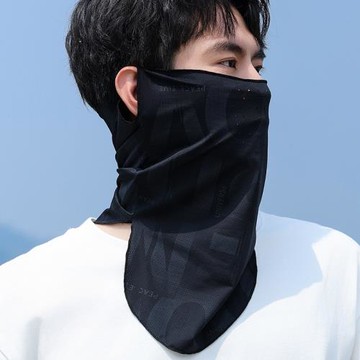 防曬面罩男士遮陽全臉騎行釣魚摩托車面巾脖子護頸圍脖套冰絲頭巾