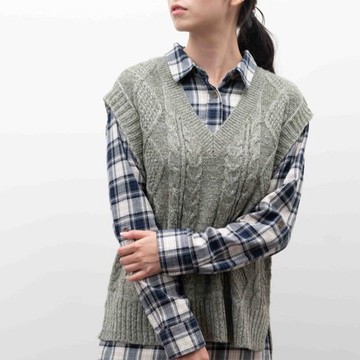 O-LIWAY 台灣製 MIT V領菱格紋針織背心 oliway