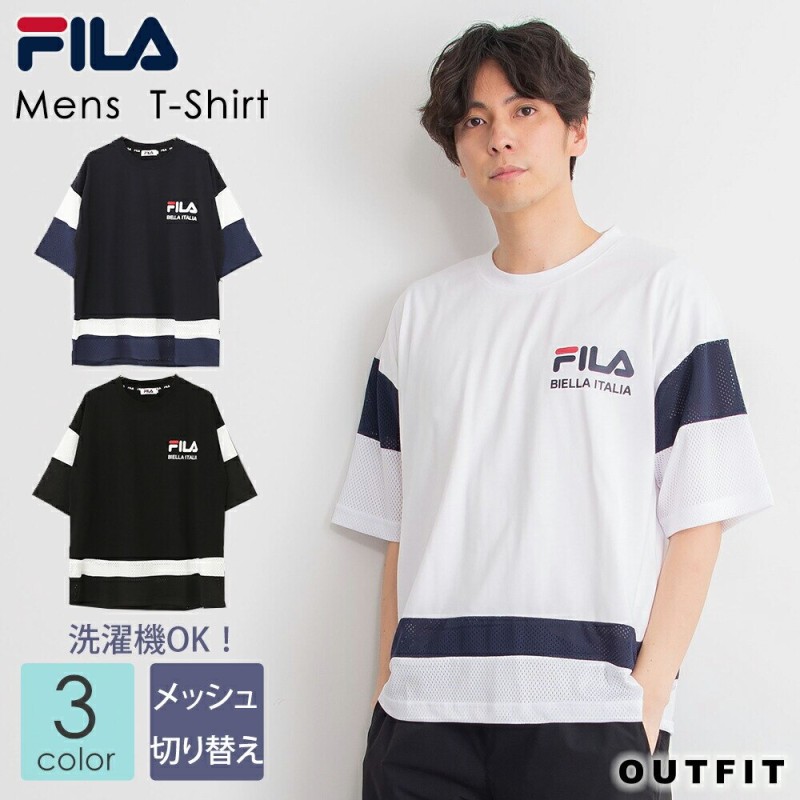 Fila フィラ メンズ メッシュ切替tシャツ レディースbrtシャツ 高校生 中学生 小学生 スポーツブランドbr女の子 かっこいい かわいい おしゃれ メッシュbr半袖 切り替え ブラ 通販 Lineポイント最大get Lineショッピング