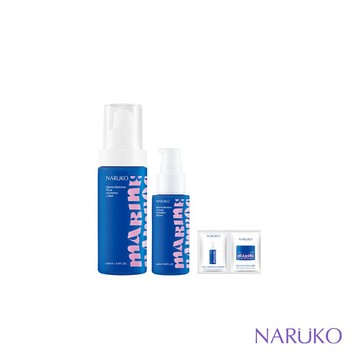 【NARUKO牛爾】海生竹360水循環精華30ml+保濕水乳液100ml+贈海生竹精華2ml+海生竹水凝膜2g(混合肌)