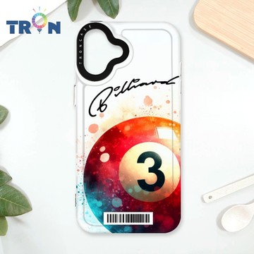 TRON IPhone 16 PLUS 玩撞球 防摔太空載具殼 透黑 軟硬 手機殼