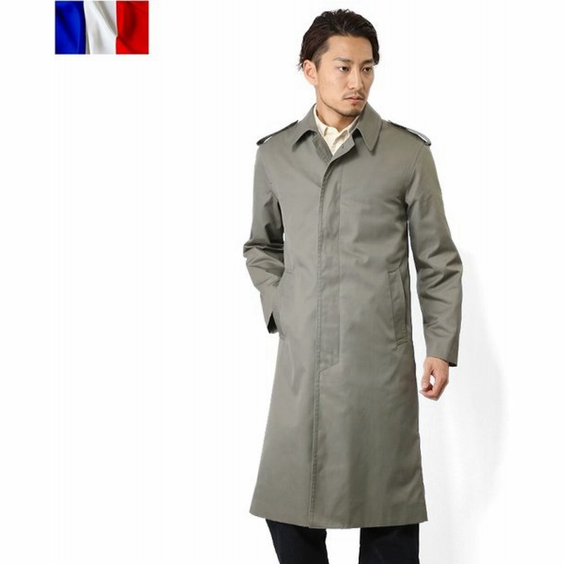 実物 新品 フランス軍 ステンカラーコート メンズ アウター Khaki ミリタリー ロングコート ビジネスコート 軍物 軍服 放出品 デッドストック Sx 通販 Lineポイント最大0 5 Get Lineショッピング