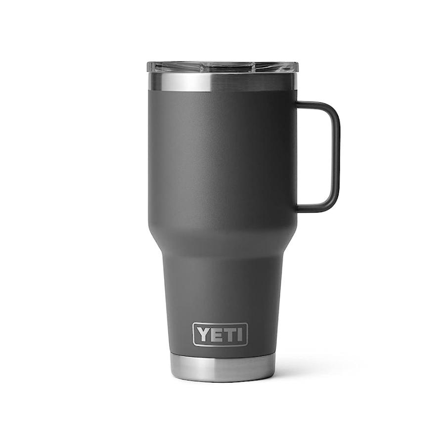 YETI RAMBLER 30 OZ TRAVEL MUG, STAINLESS STEEL, VACUUM INSULATED WITH STRONGHOLD LID, CHARCOAL
