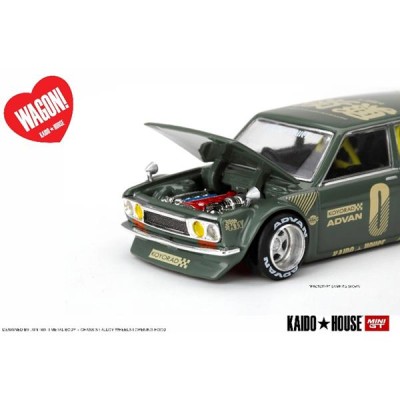 MINI-GT 1/64 ダットサン KAIDO 510 ワゴン ブルー KAIDO HOUSE 