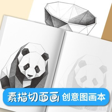 精選好物 素描切面畫描摹本淺印線稿分區沉浸式手繪靜心創意素描入門畫本 學畫畫 美術練習本 美術畫本