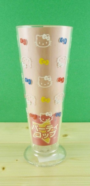 【震撼精品百貨】Hello Kitty 凱蒂貓~透明高腳杯~頭