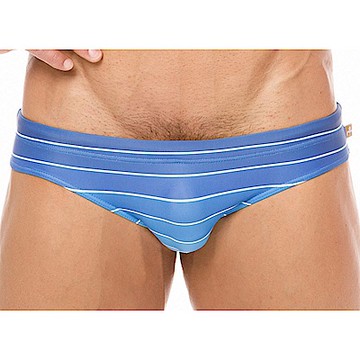 澳大利亞MARCUSE 水晶條紋藍色男仕三角泳褲