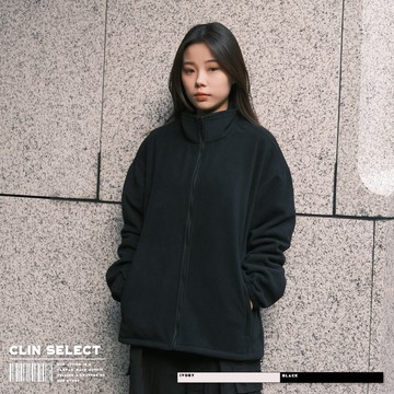 西林 CLIN｜選物｜素色搖粒絨外套_選物 / T-0038 復古 寬鬆 秋冬 保暖 純色