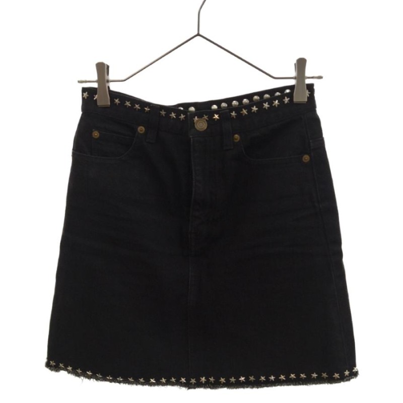 サンローランパリ スタースタッズ デニムスカート ミニスカート  