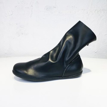 2025秋冬季新款平底中筒馬丁靴時裝騎士短靴子褶皺倒靴羊毛雪地靴