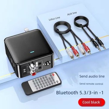 老功放5.3藍牙適配器無線音頻接收器發射器二合一插話筒唱歌無損