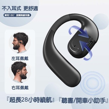 【Fit 維特】FIT Q66 長待機單耳藍芽耳機(左右耳通用/耳掛式/單耳)