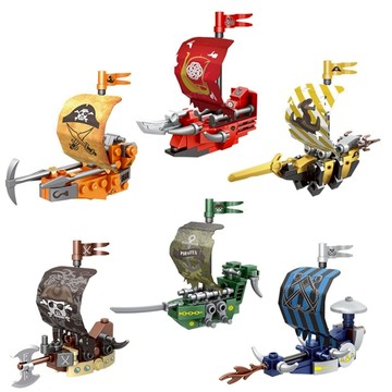 6036 海盜船積木 立體益智組合玩具 DIY扭蛋積木 桌面裝飾擺飾