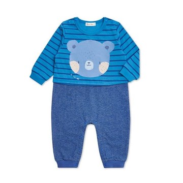 動物家族熊熊長袖雙肩開兔裝