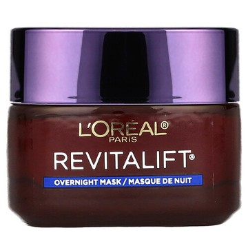 L'Oréal, 複顏抗皺三重功效，逆齡睡眠美容面膜，1.7 盎司（48 克）