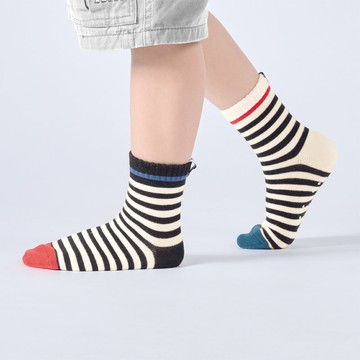 快樂病毒 中筒童襪 - 黑白(1y-9y)