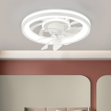 【免運/可開票】台灣公司 吸頂燈 吸頂風扇燈 吸頂風扇 直流風扇 風扇燈  風扇燈新款現代簡約臥室燈360度搖頭靜音餐廳書房風扇吸頂