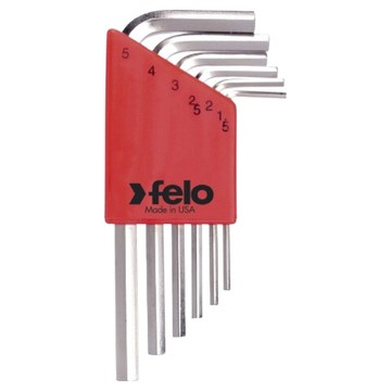 Felo 電鍍六角板手組 6件套 美國製造 尺寸1.5、2、2.5、3、4、5mm  1組