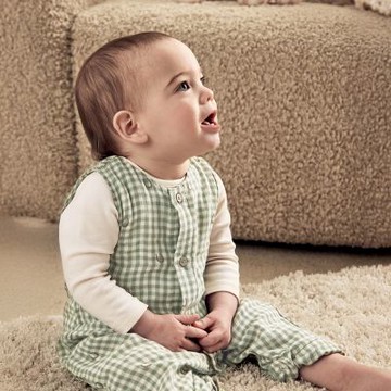 Mamas&Papas 腳印馬蹄鐵-長袖包屁衣套裝